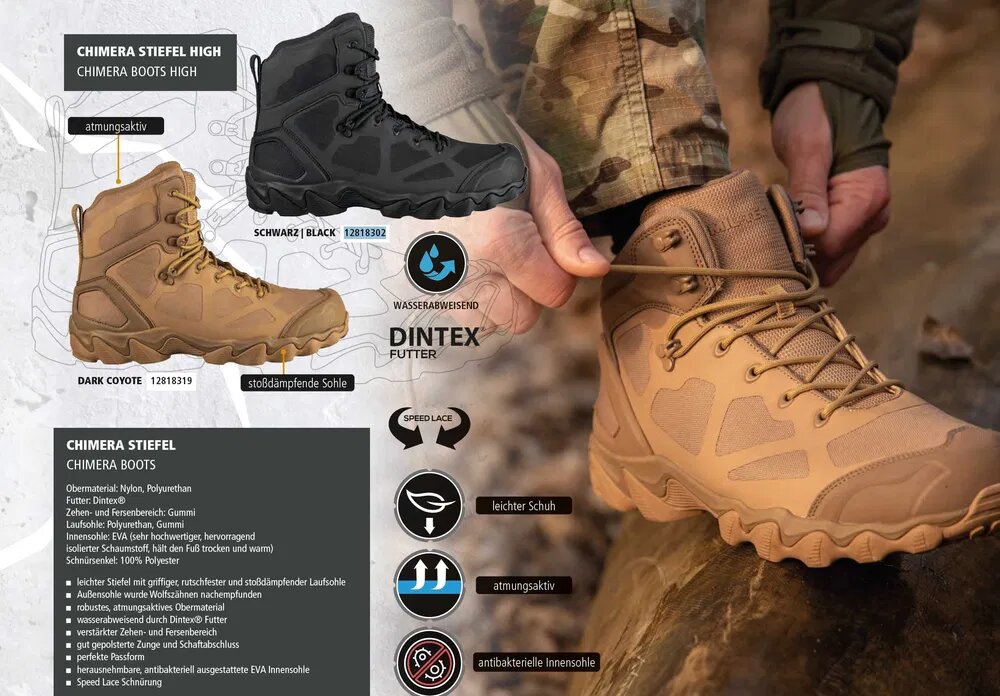Черевики Mil-Tec Chimera Hi Dark Coyote Фото 3